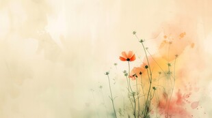 明媚清晨鲜花蝴蝶菊花叶子草地图