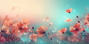 明媚清晨鲜花蝴蝶菊花叶子草地图