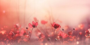 明媚清晨鲜花蝴蝶菊花叶子草地图