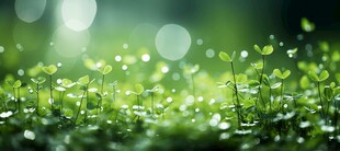 明媚清晨四叶草叶子草地图