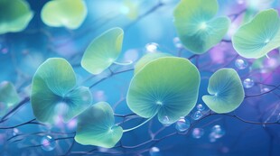 明媚清晨四叶草叶子草地图