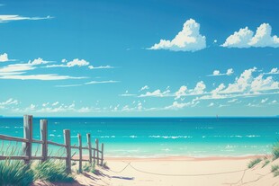 海面彩云彩霞风景