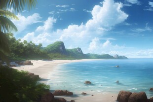 海面彩云彩霞风景