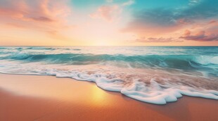 海面彩云彩霞风景