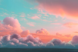 海面彩云彩霞风景