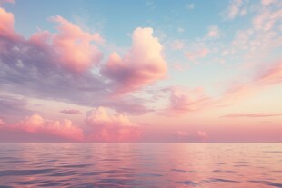 海面彩云彩霞风景