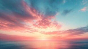 海面彩云彩霞风景