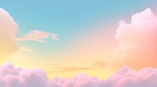 海面彩云彩霞风景