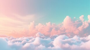 海面彩云彩霞风景