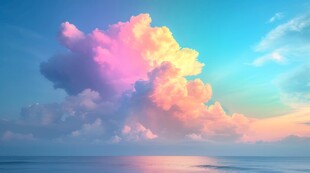 海面彩云彩霞风景