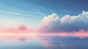 海面彩云彩霞风景