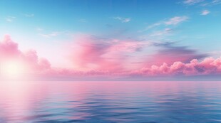 海面彩云彩霞风景