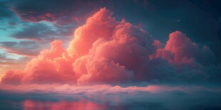 海面彩云彩霞风景