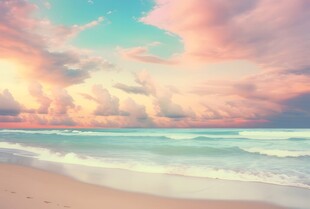 海面彩云彩霞风景