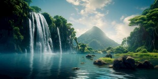 世外桃源海景隐秘海岛场景图