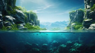 世外桃源海景隐秘海岛场景图