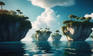 世外桃源海景隐秘海岛场景图