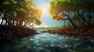 世外桃源海景隐秘海岛场景图