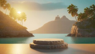 世外桃源海景隐秘海岛场景图