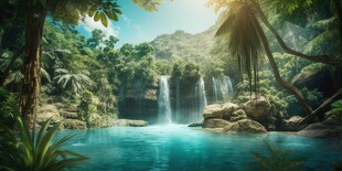 世外桃源海景隐秘海岛场景图