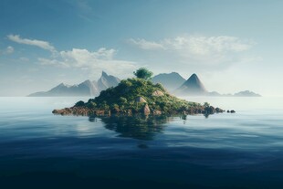 世外桃源海景隐秘海岛场景图