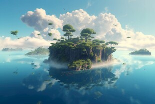 世外桃源海景隐秘海岛场景图