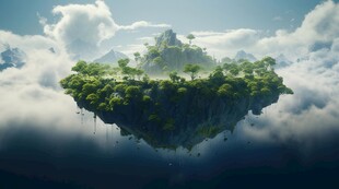 世外桃源海景隐秘海岛场景图