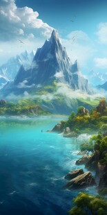 世外桃源海景隐秘海岛场景图