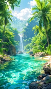 世外桃源海景隐秘海岛场景图