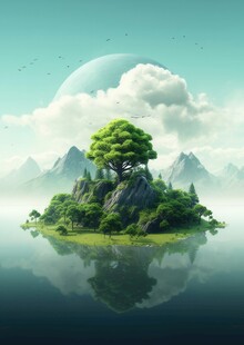 世外桃源海景隐秘海岛场景图