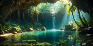 世外桃源海景隐秘海岛场景图