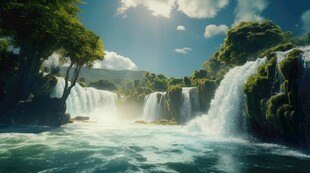 世外桃源海景隐秘海岛场景图