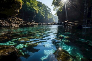 世外桃源海景隐秘海岛场景图