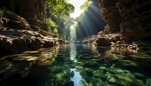 世外桃源海景隐秘海岛场景图