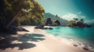 世外桃源海景隐秘海岛场景图