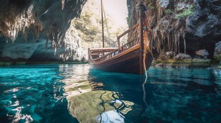 世外桃源海景隐秘海岛场景图