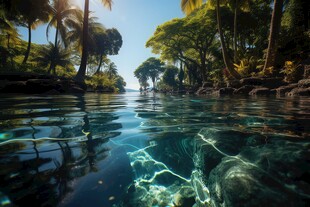 世外桃源海景隐秘海岛场景图