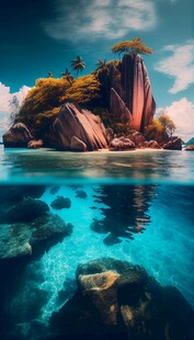 世外桃源海景隐秘海岛场景图