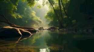 世外桃源海景隐秘海岛场景图