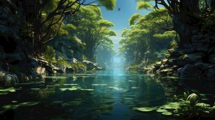 世外桃源海景隐秘海岛场景图