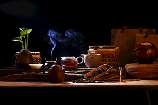 茶文化茶座点香茶具展示