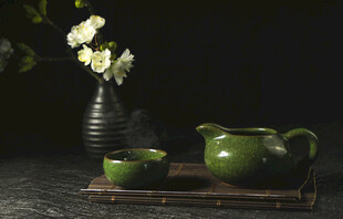 茶文化青瓷茶具展示