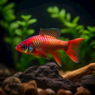 彩鲜艳观赏鱼