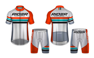 单车衣服骑行服运动服矢量效果图