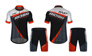 单车衣服自行车衣服骑行服矢量图