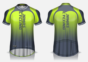 单车衣服骑行服运动服矢量效果图