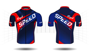 单车衣服骑行服运动服矢量效果图