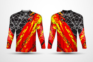 单车衣服骑行服运动服矢量效果图