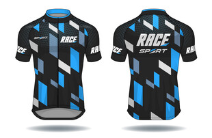 单车衣服骑行服运动服矢量效果图