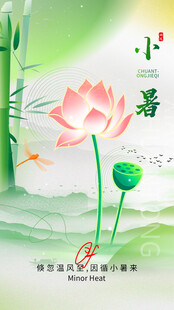 小暑节气宣传海报展板